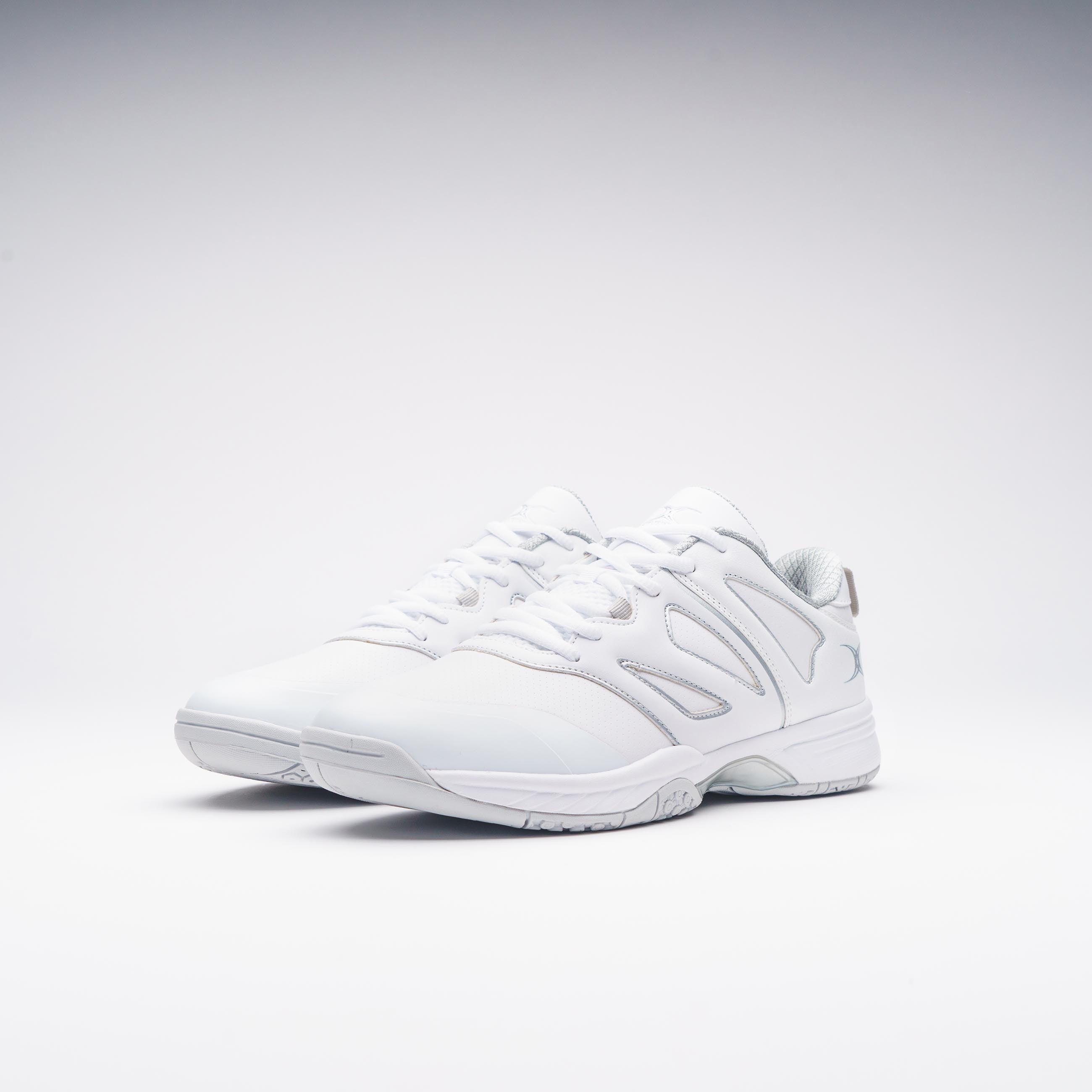 NSCC24Shoes Gilbert Netball Volt Shoe White Silver, Pair